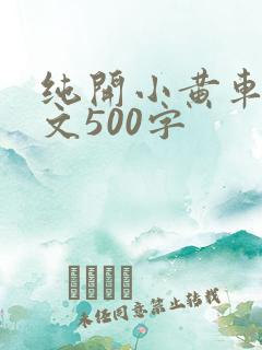 纯开小黄车小短文500字