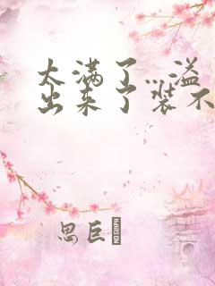 太满了...溢出来了装不下了