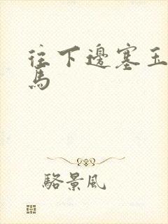 往下边塞玉器骑马