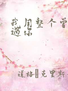 我用整个曾经爱过你