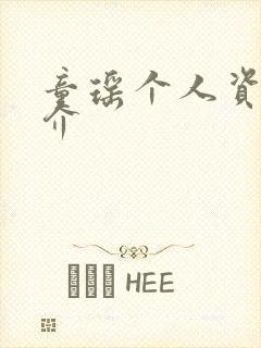 童瑶个人资料简介