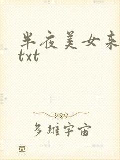半夜美女来敲门txt