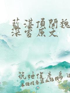 蓝湛顶开魏婴的深处原文