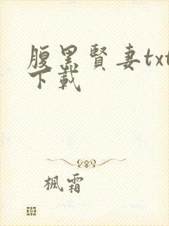 腹黑贤妻txt下载