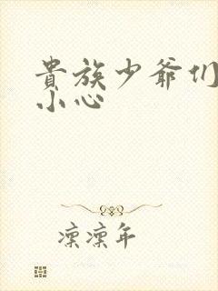 贵族少爷们 请小心