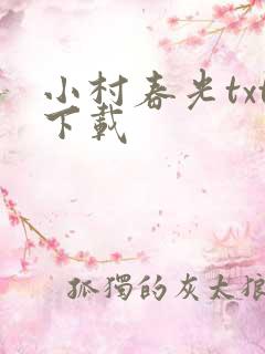 小村春光txt下载