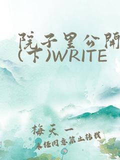 院子里公开惩戒(下)WRITE