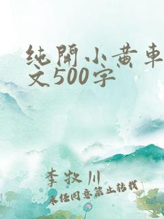 纯开小黄车小短文500字