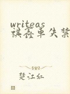 writeas祺鑫车失禁
