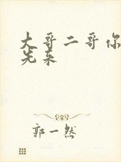 大哥二哥你们谁先来