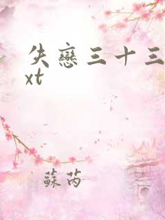 失恋三十三天txt