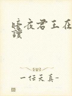 暗夜君王在线阅读