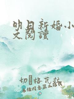 明日新婚小说全文阅读