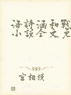 洛诗涵和战寒爵小说全文免费阅读正版笔趣阁