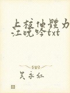 上校他体力太好江晚吟txt