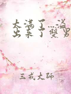 太满了...溢出来了双男动漫