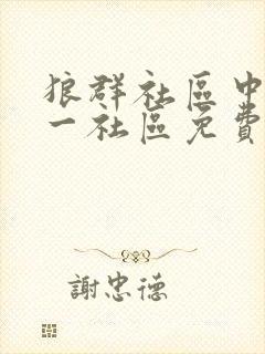 狼群社区中文第一社区免费