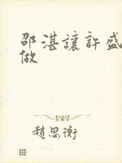 邵湛让许盛自己做