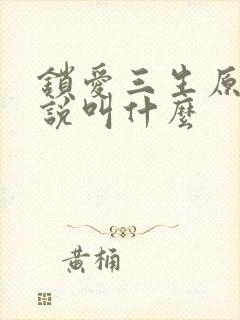 锁爱三生原著小说叫什么