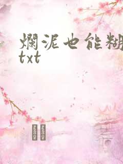 烂泥也能糊上墙txt