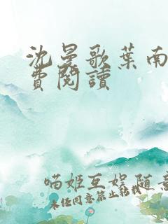 沈曼歌叶南玹免费阅读