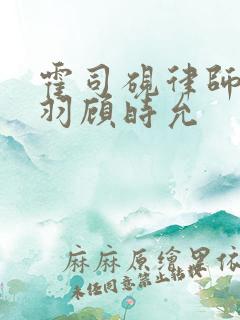 霍司砚律师温知羽顾时允