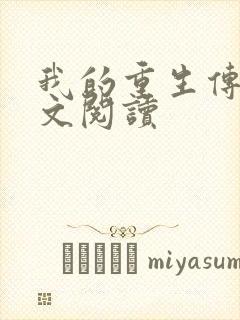 我的重生传奇全文阅读