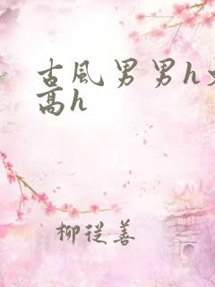 古风男男h文肉高h