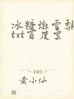 冰糖炖雪梨小说txt百度云