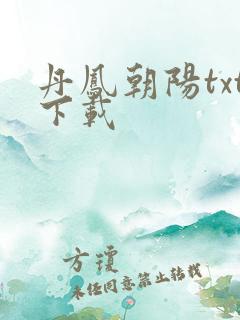 丹凤朝阳txt下载