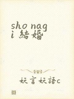 sho nagi 结婚