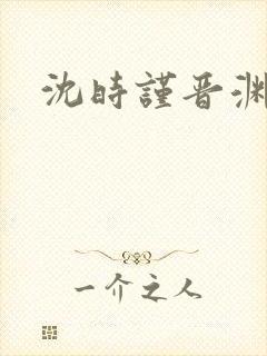 沈时谨晋渊小说