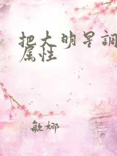 把大明星调成专属性