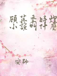 顾苒季时煜电竞小说叫什么名字