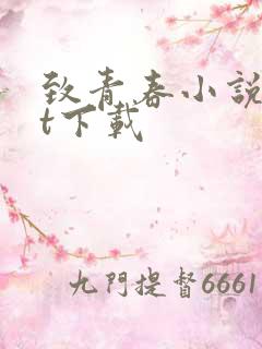 致青春小说txt下载