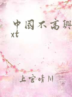 中国不高兴 txt