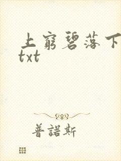 上穷碧落下黄泉txt