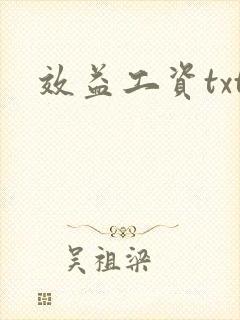 效益工资txt