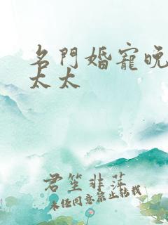 名门婚宠晚安赫太太