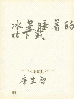 冰是睡着的水txt下载