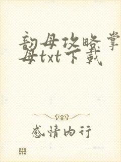 韵母攻略掌中美母txt下载