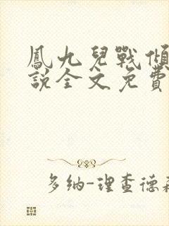 凤九儿战倾城小说全文免费阅读无弹窗