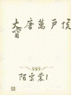 大唐万户侯无弹窗