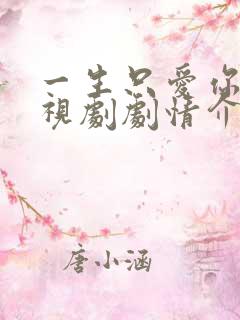 一生只爱你 电视剧剧情介绍