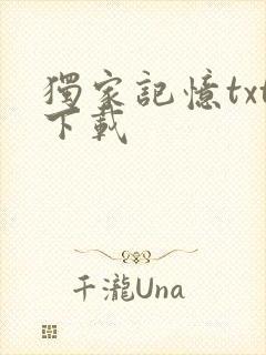 独家记忆txt下载