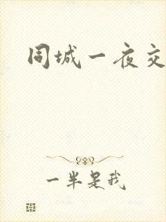 同城一夜交友