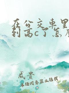 在公交车里c弄到高c了怎么办