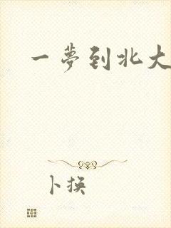 一梦到北大