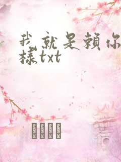 我就是赖你 怎样txt