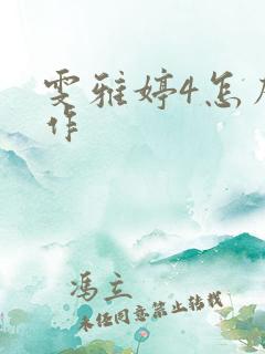 雯雅婷4怎么操作